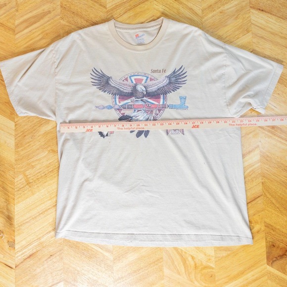 Vintage Native American Graphic T Shirt Santa Fe Single Stitch American Eagle XL - Picture 5 of 11